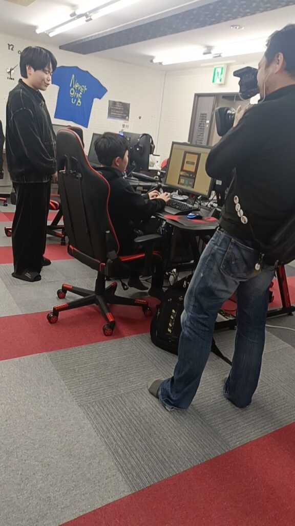 タイピングの練習風景